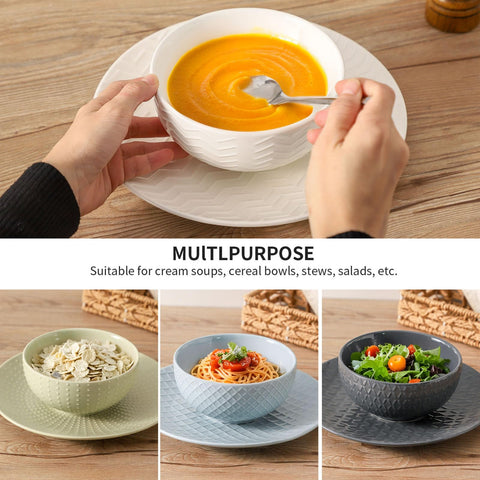 HASENSE bowls 26oz capacity shown with cereal and milk for generous servings.