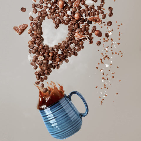 HASENSE Blue ceramic mug detail, sturdy rim for comfortable sipping.