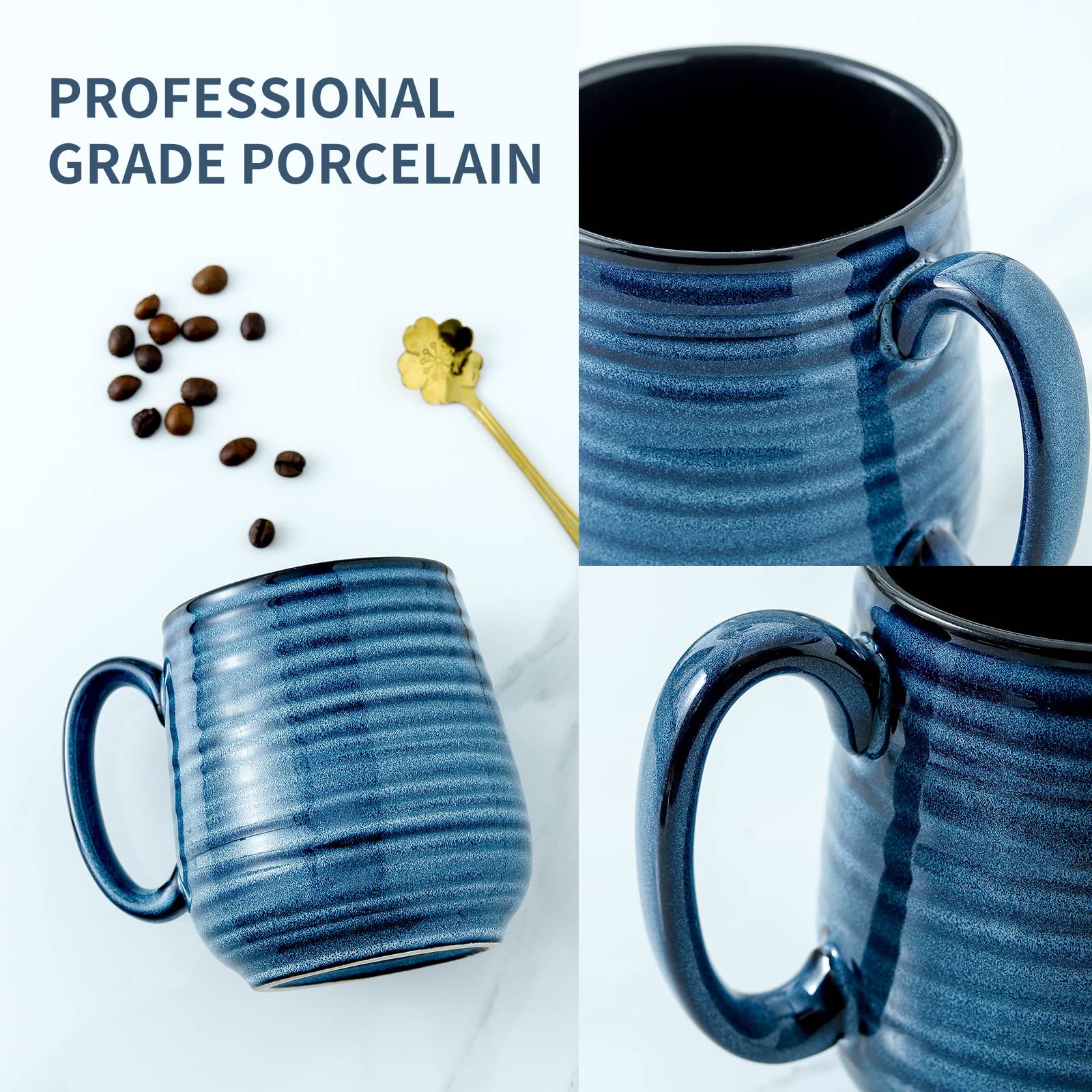 HASENSE Ergonomic handle mug, secure grip during hot beverages.