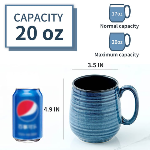 HASENSE 20 oz large capacity mug, perfect for latte or soup.