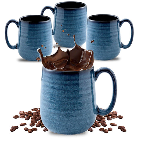 HASENSE four-piece porcelain coffee mugs set for daily use