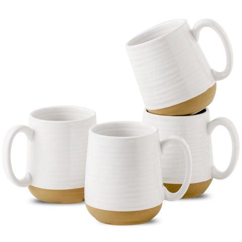 Hasense coffee mugs set, front view, 15 oz capacity for generous morning sips.