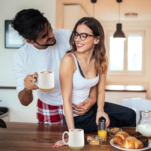 Hasense coffee mugs, side-handle grip for easy, comfortable holding.