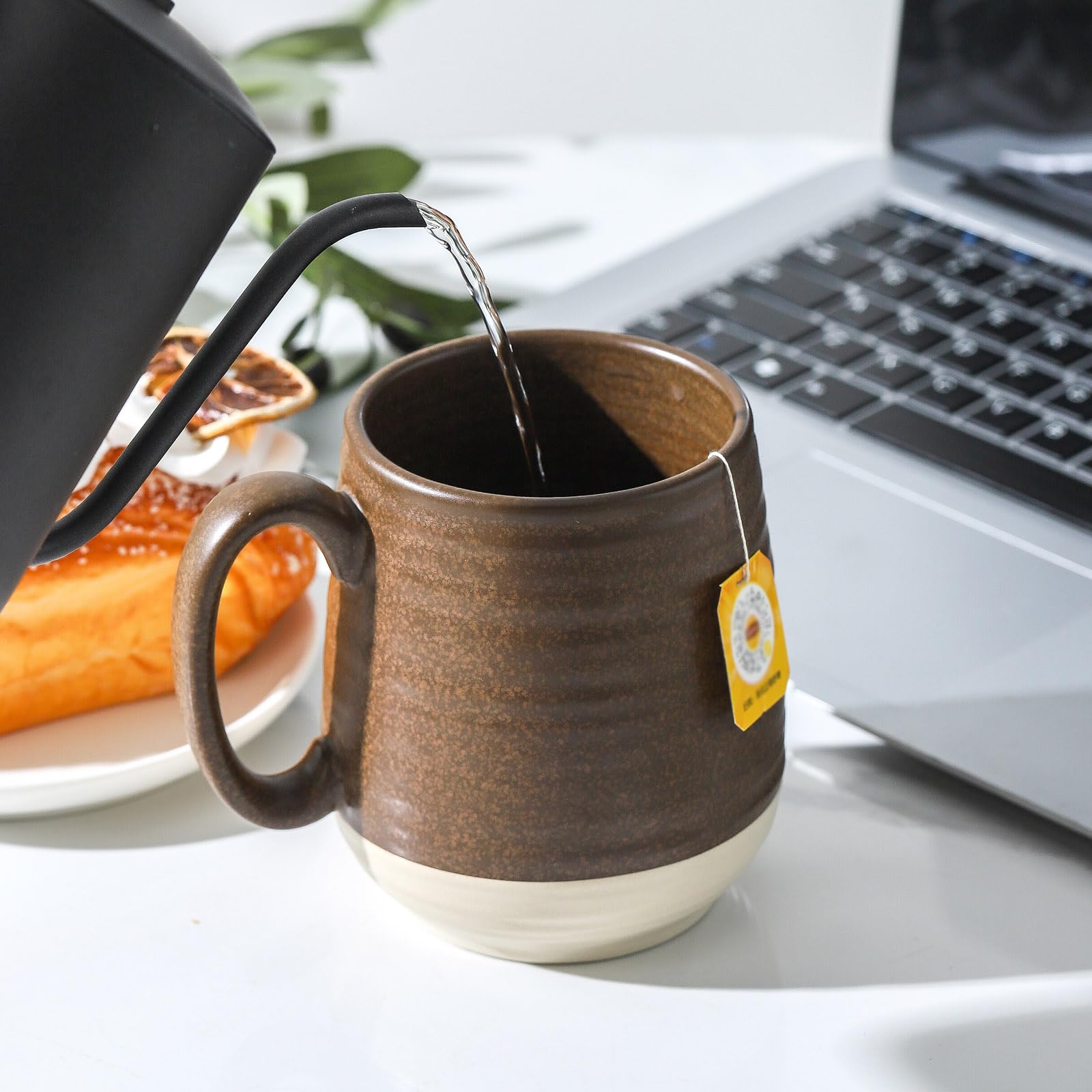 HASENSE daily-use brown ceramic mug enhances cozy beverages.