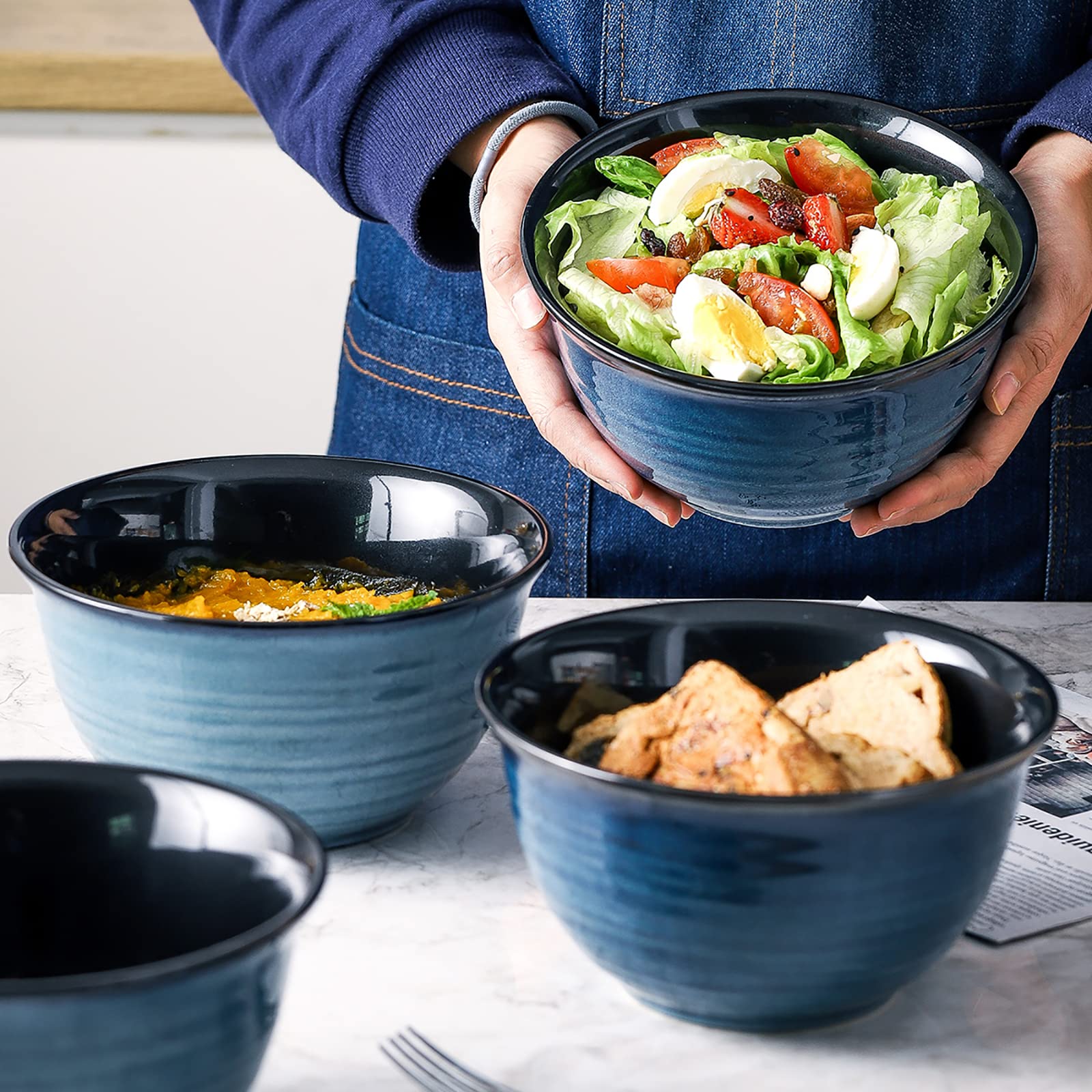 Hasense bowls are dishwasher and microwave safe for easy cleanup