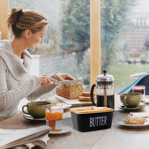 Hasense 650 ml butter dish fits most brands in refrigerator