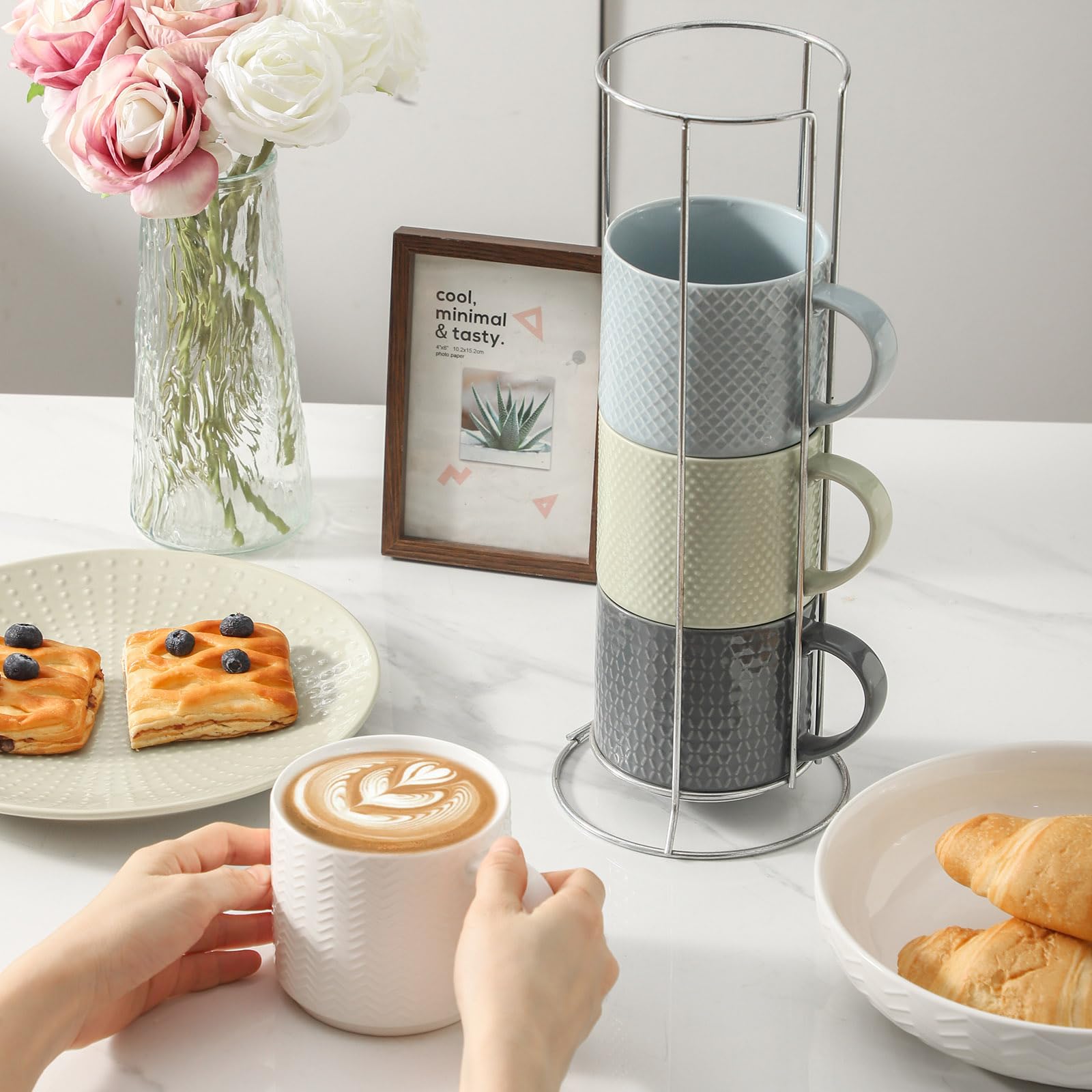 HASENSE gift-ready mug set is ideal for coffee lovers and tea enthusiasts