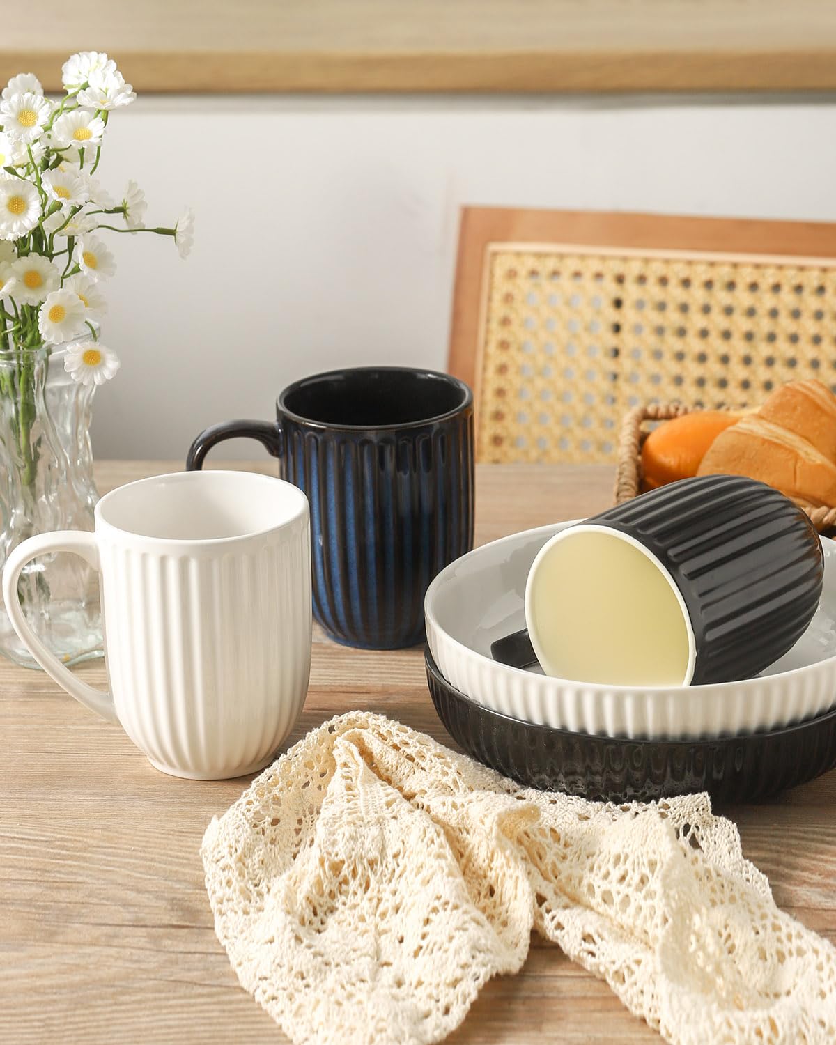 HASENSE 16oz mug set designed for latte, tea, and cocoa rituals.