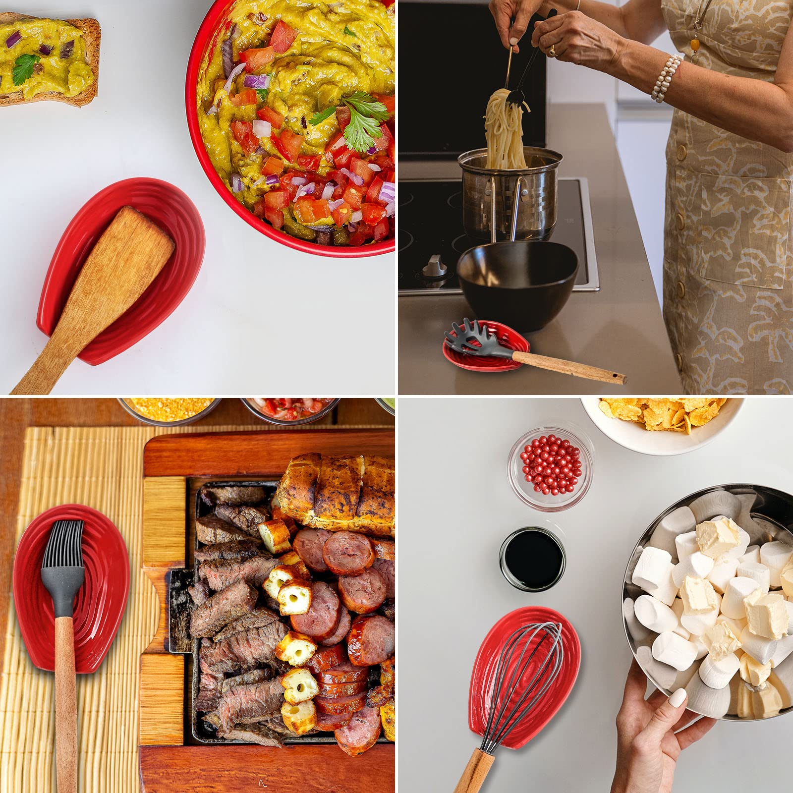 Hasense kitchen utensil rest helps reduce counter clutter.