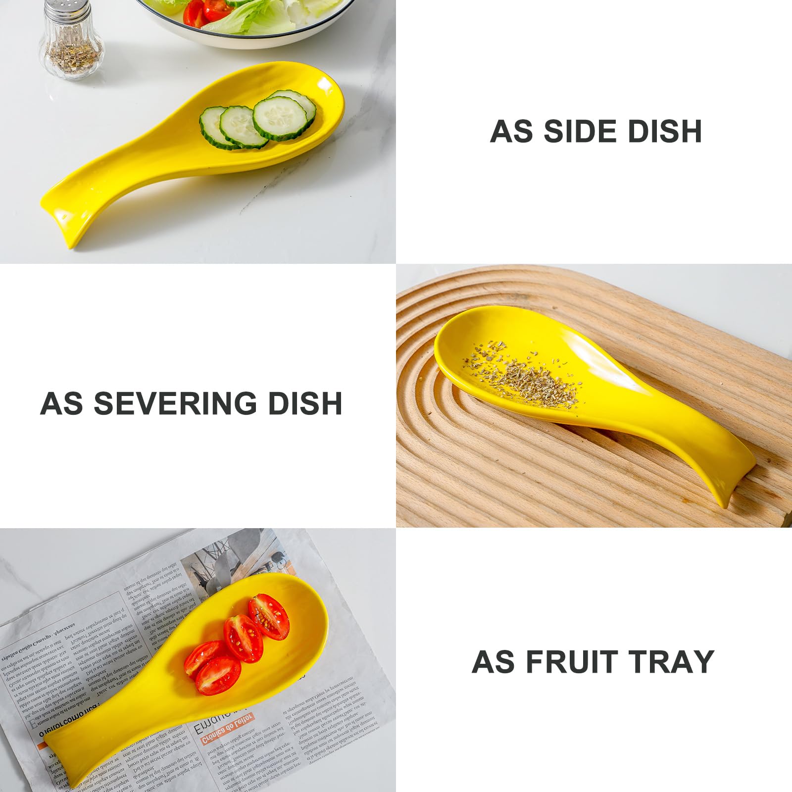 HASENSE large spoon rest 8.7 inches wide fits multiple utensils.