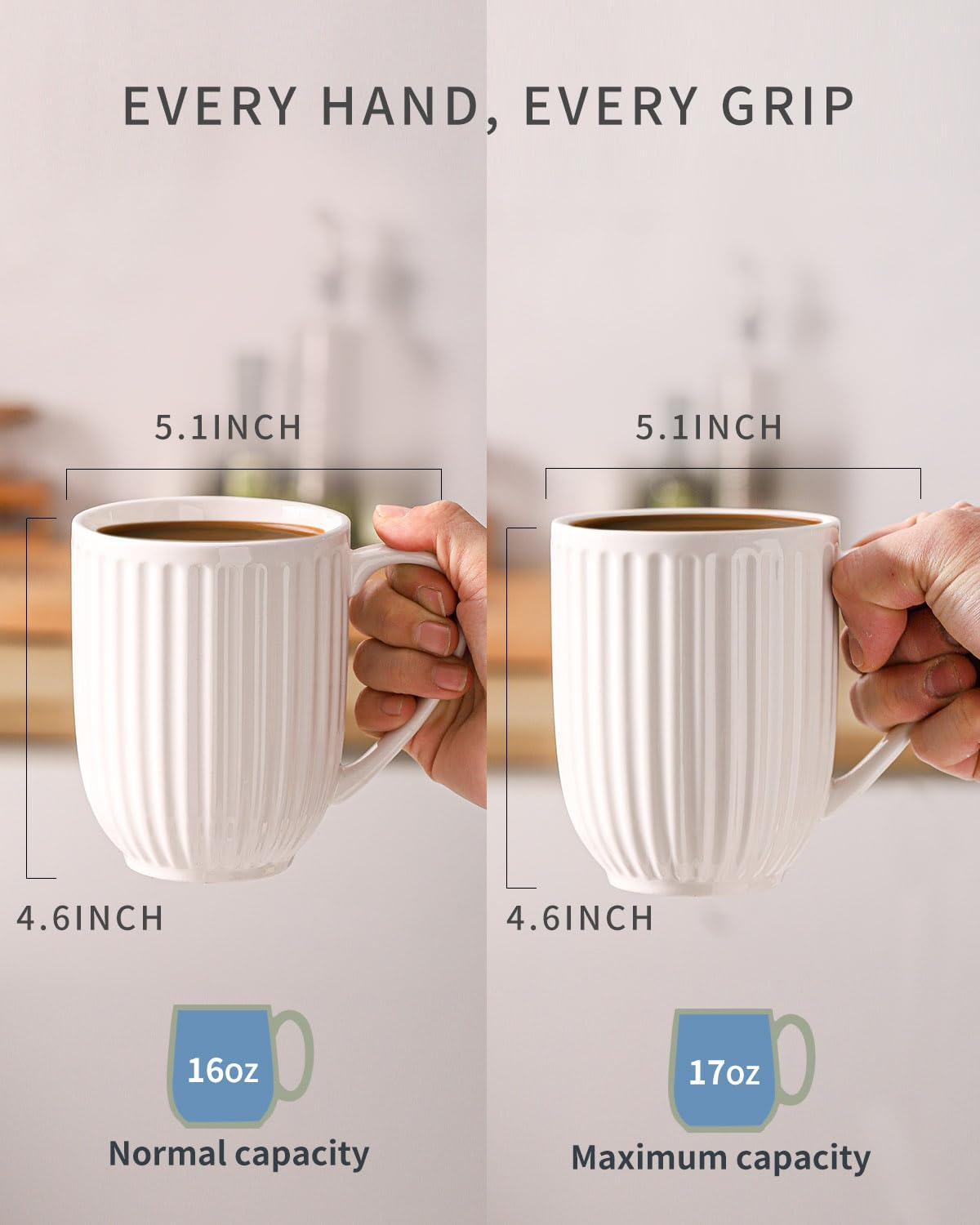 HASENSE microwave and dishwasher safe mug for easy cleanup.
