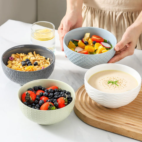 HASENSE multi-color bowls arranged, offering versatile tableware options.