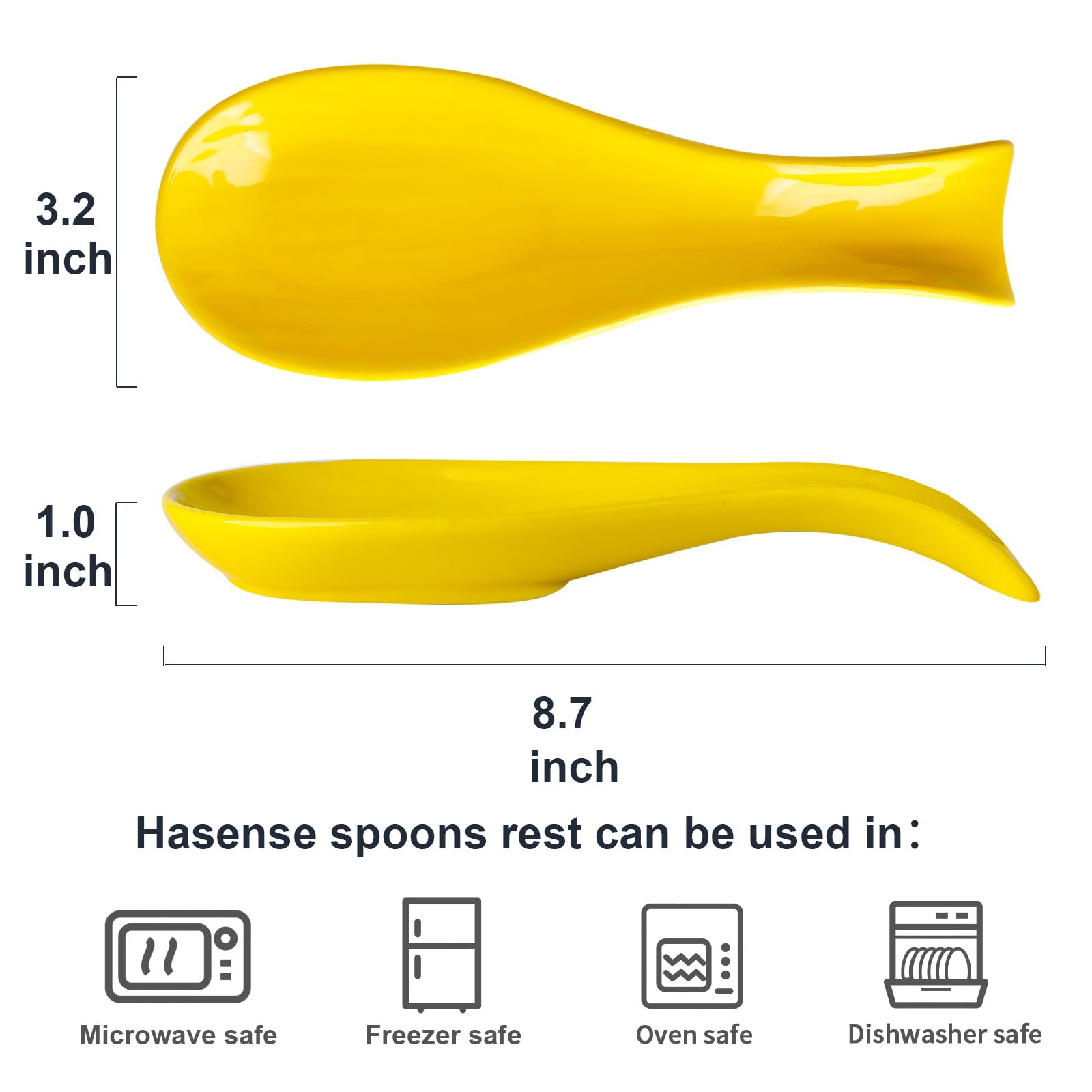 HASENSE porcelain spoon rest keeps spatulas and ladles handy and clean.