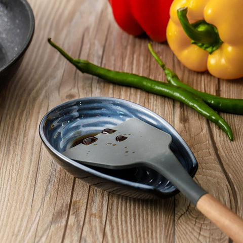HASENSE spoon rest doubles as a small serving bowl for appetizers.