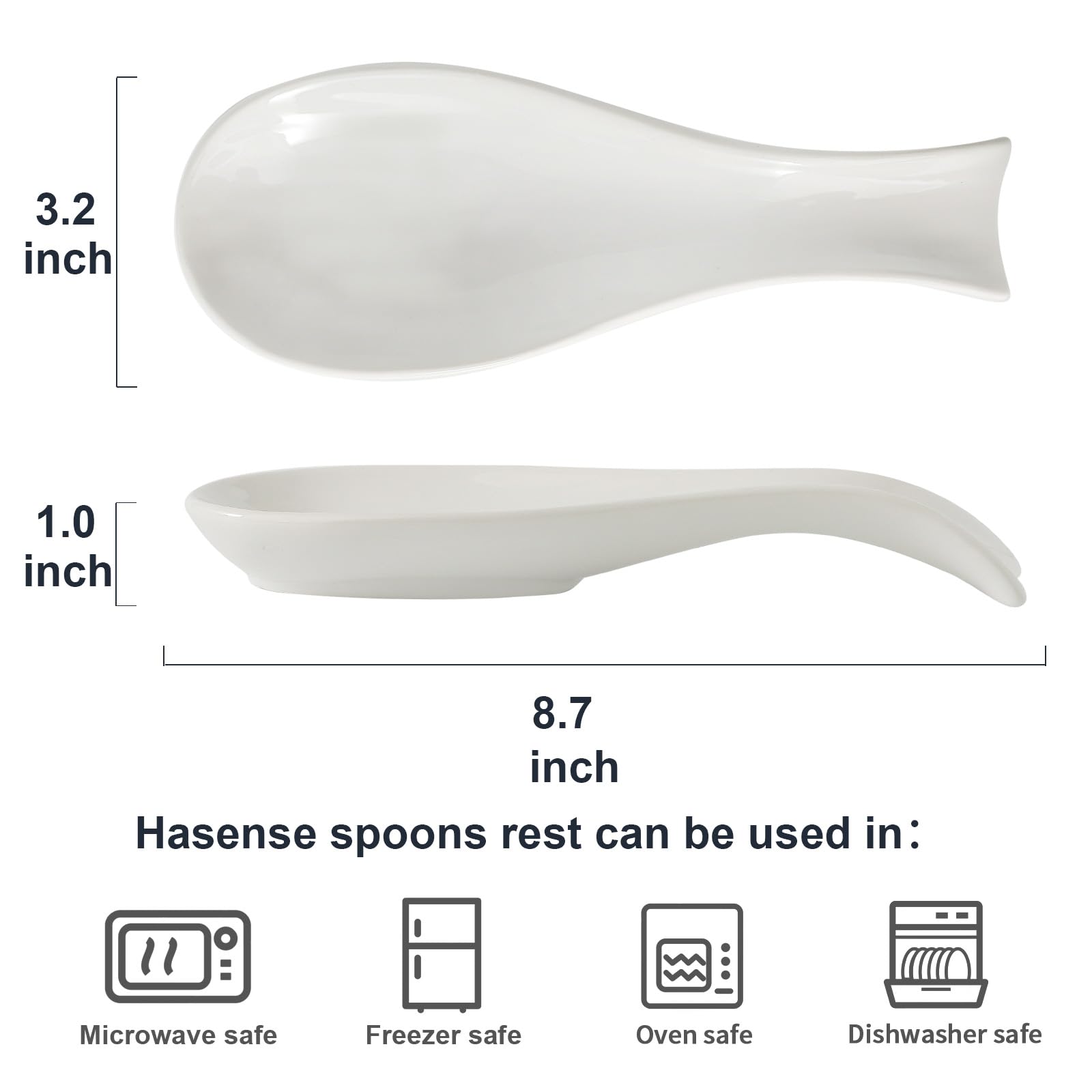 HASENSE spoon rest on counter beside utensil set, keeps tools organized.