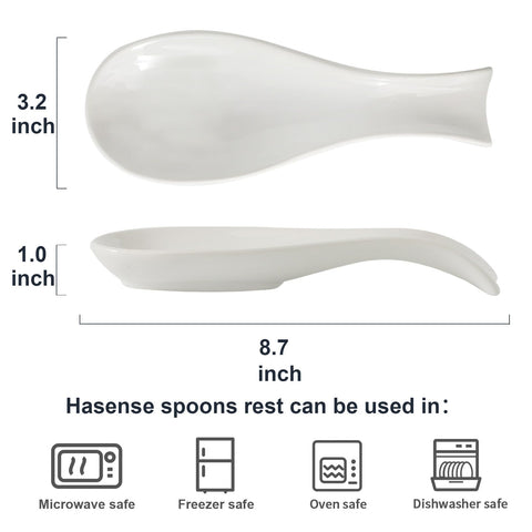 HASENSE spoon rest on counter beside utensil set, keeps tools organized.