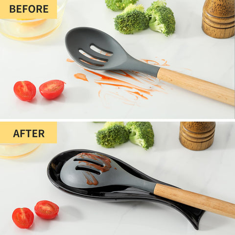 Glossy HASENSE spoon rest surface is easy to wipe clean