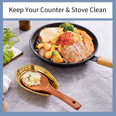 HASENSE spoon rest has a large, stable design to reduce mess.