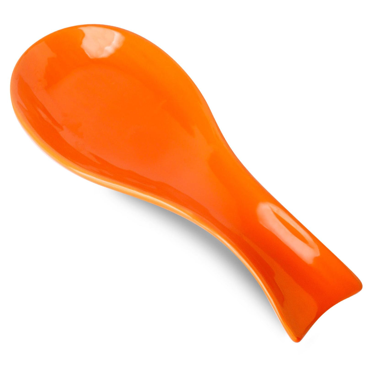 HASENSE orange spoon rest on stovetop keeps utensils drip-free and counters clean.