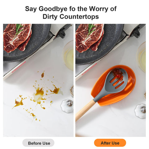 Hasense spoon rest on stove top, heat-resistant design protects counters.
