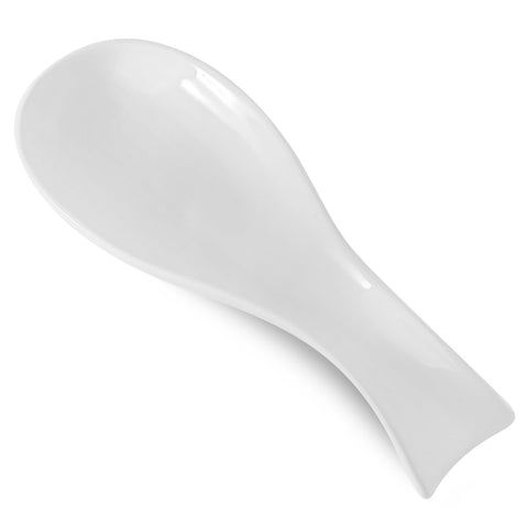 HASENSE spoon rest on stovetop in white keeps counters clean.