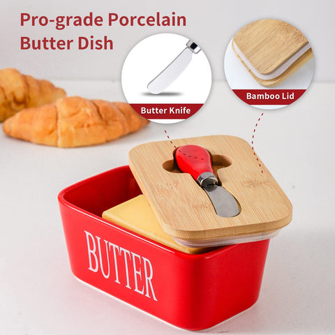 Hasense butter dish can double as storage for cheese or snacks.
