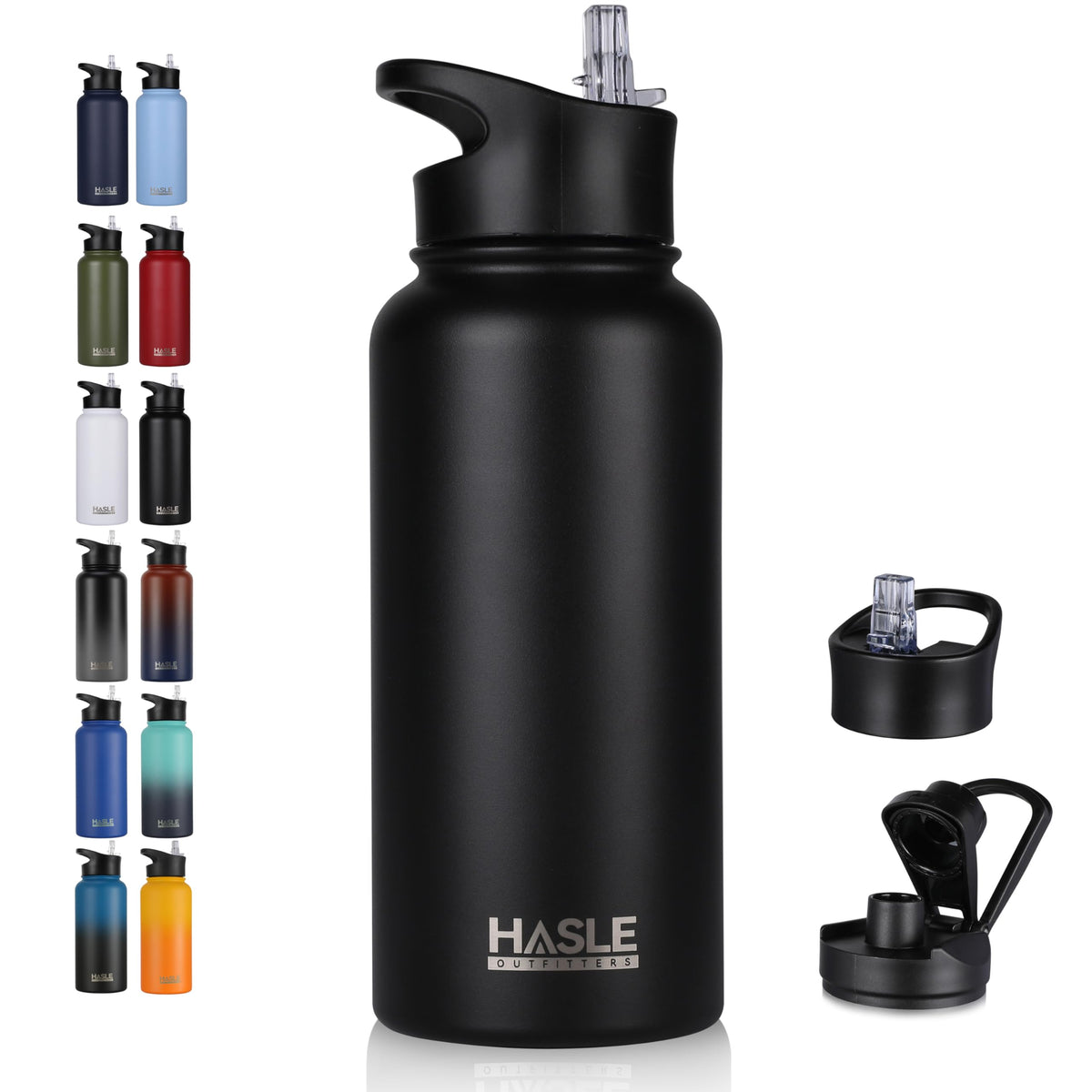 HASLE OUTFITTERS 32oz insulated bottle with double-wall stainless steel for temperature retention