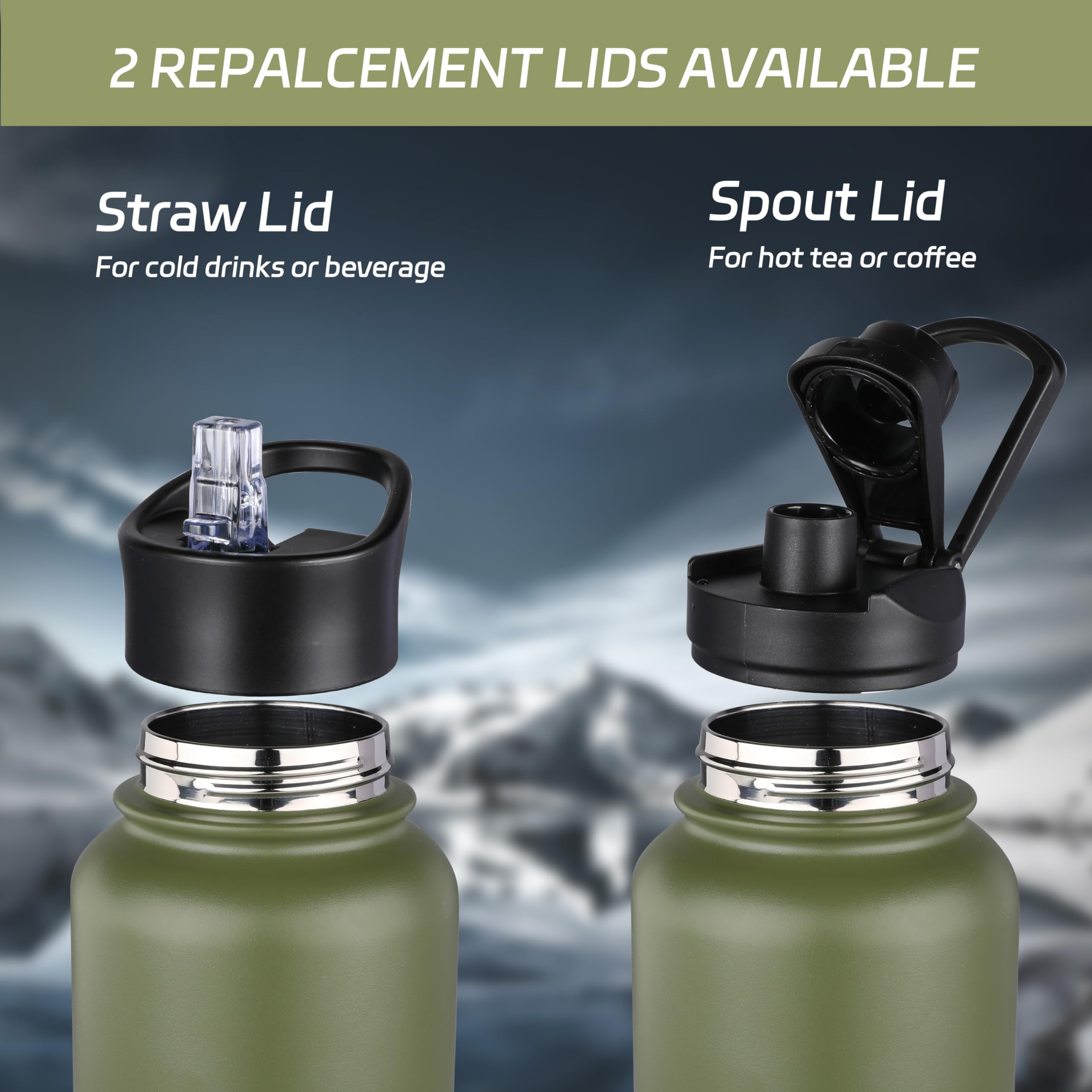 HASLE OUTFITTERS 40oz bottle anti-slip layer provides secure grip during activities