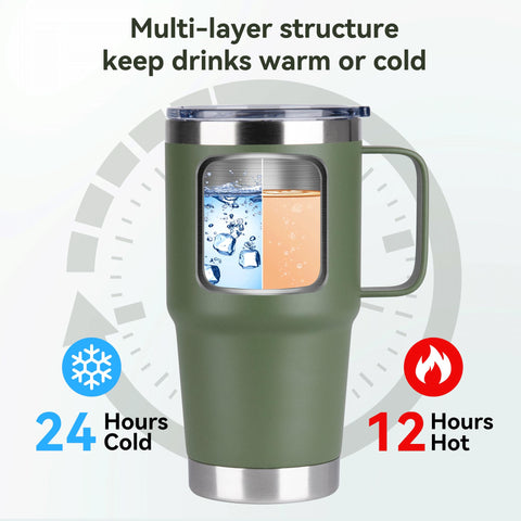 HASLE OUTFITTERS double-wall vacuum insulation keeps beverages hot or cold
