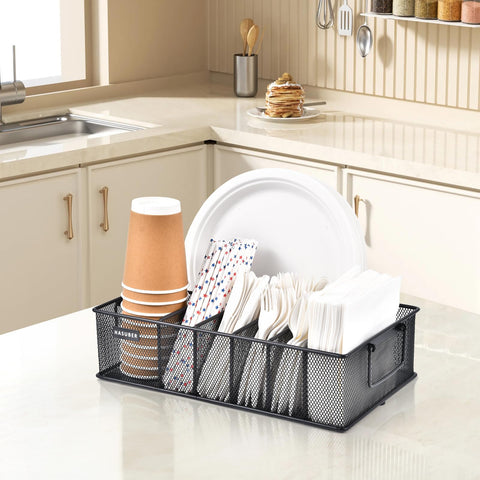 Hasuber compact kitchen caddy adds a neat focal point on the counter.