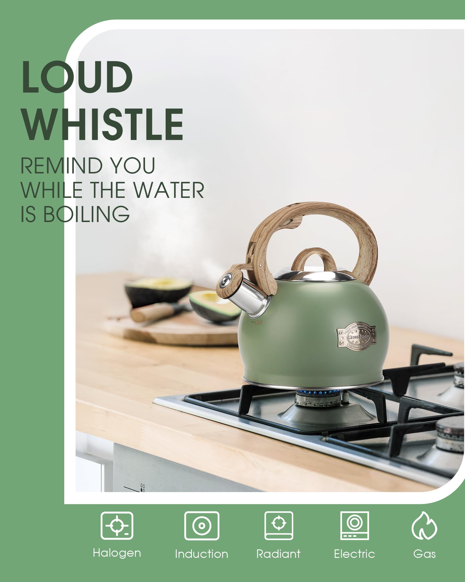 Hauce Radio 2.1-quart capacity shown for family tea sessions