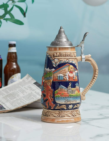 HAUCOZE beer stein hand-painted finish adds premium, collectible appeal.