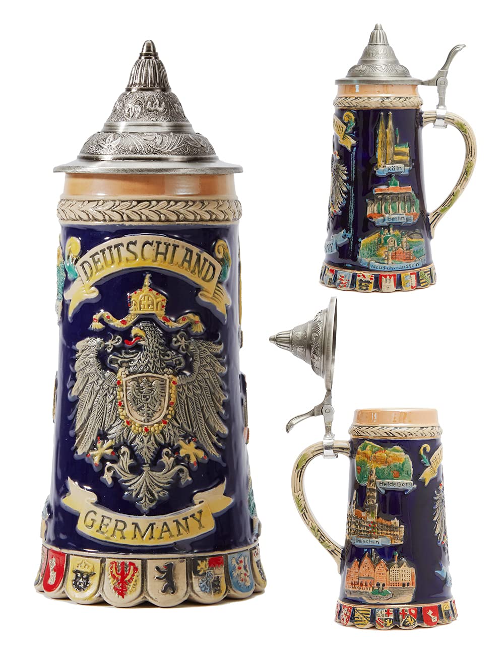 HAUCOZE beer stein with a comfortable handle for easy grip