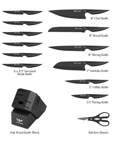 Haugo 8-inch chef knife with high-carbon German stainless steel for durability.