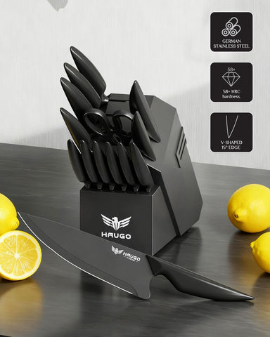 Haugo 8-inch slicing knife designed for precise portioning.