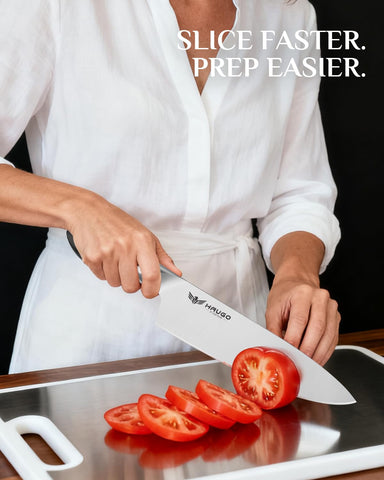 Haugo Obsidian 5-inch utility knife for versatile prep tasks