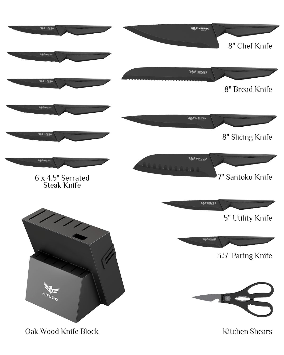 Haugo Panther 8in chef knife in action for precise slicing