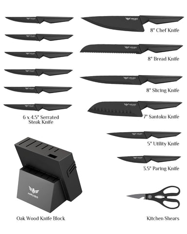 Haugo Panther 8in chef knife in action for precise slicing