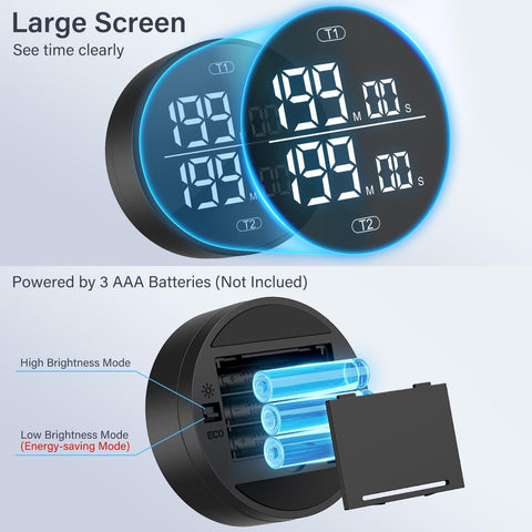 HAUKINIX timer on counter highlighting battery-powered versatility