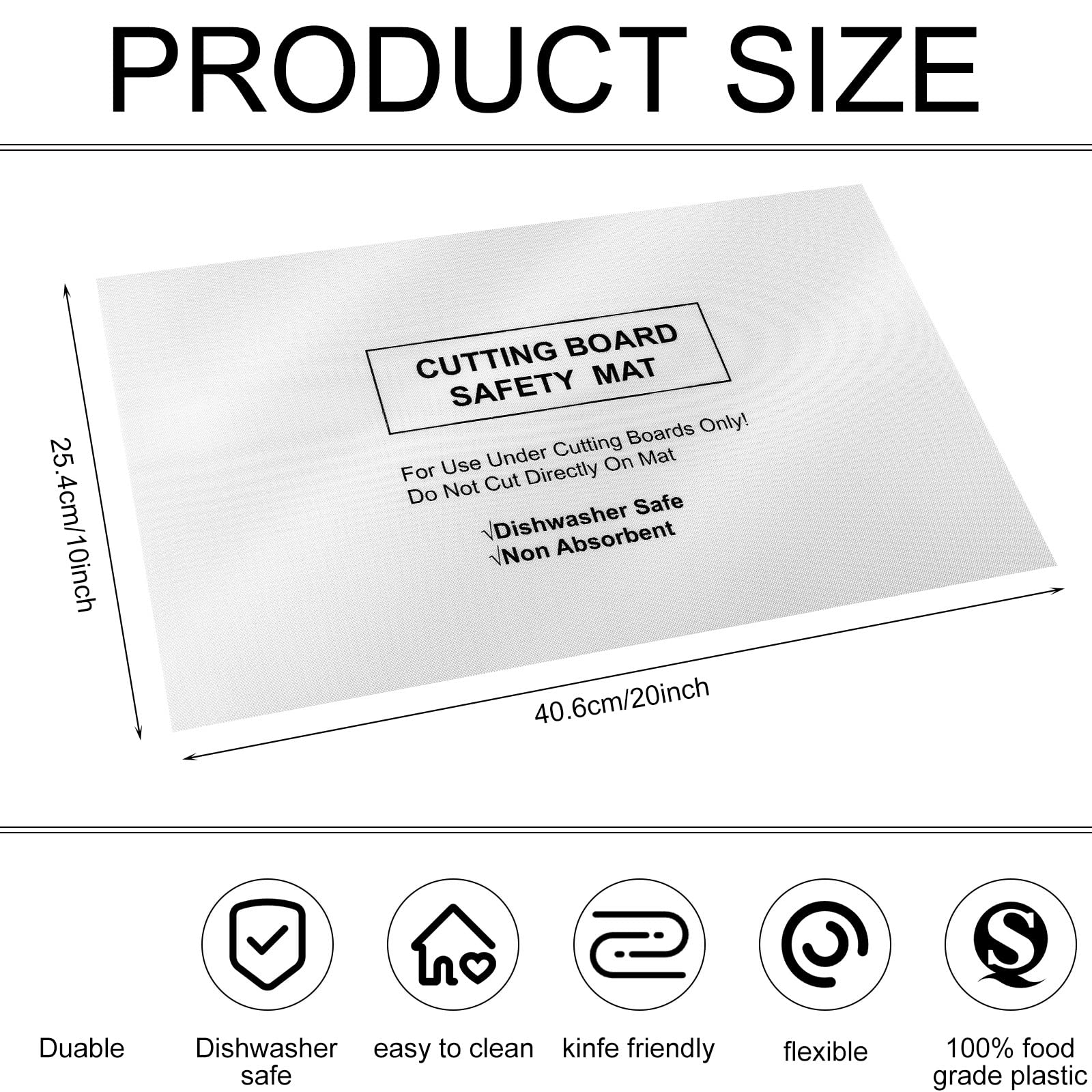 Haull under-board mats prevent slipping on countertops.