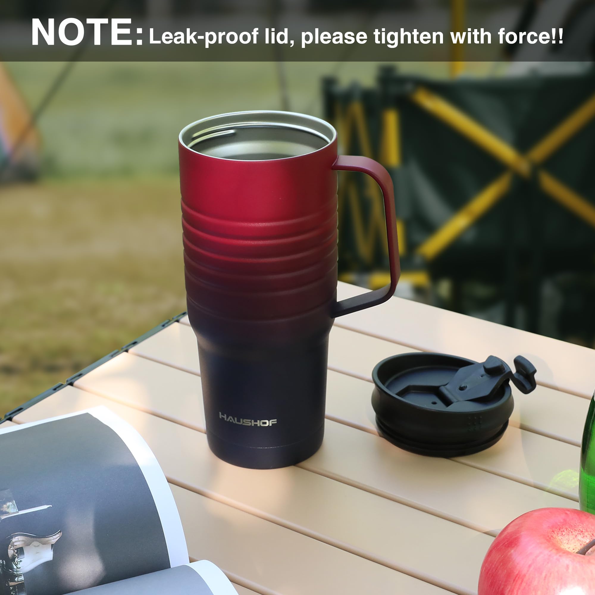 HAUSHOF 24 oz mug fits most car cup holders