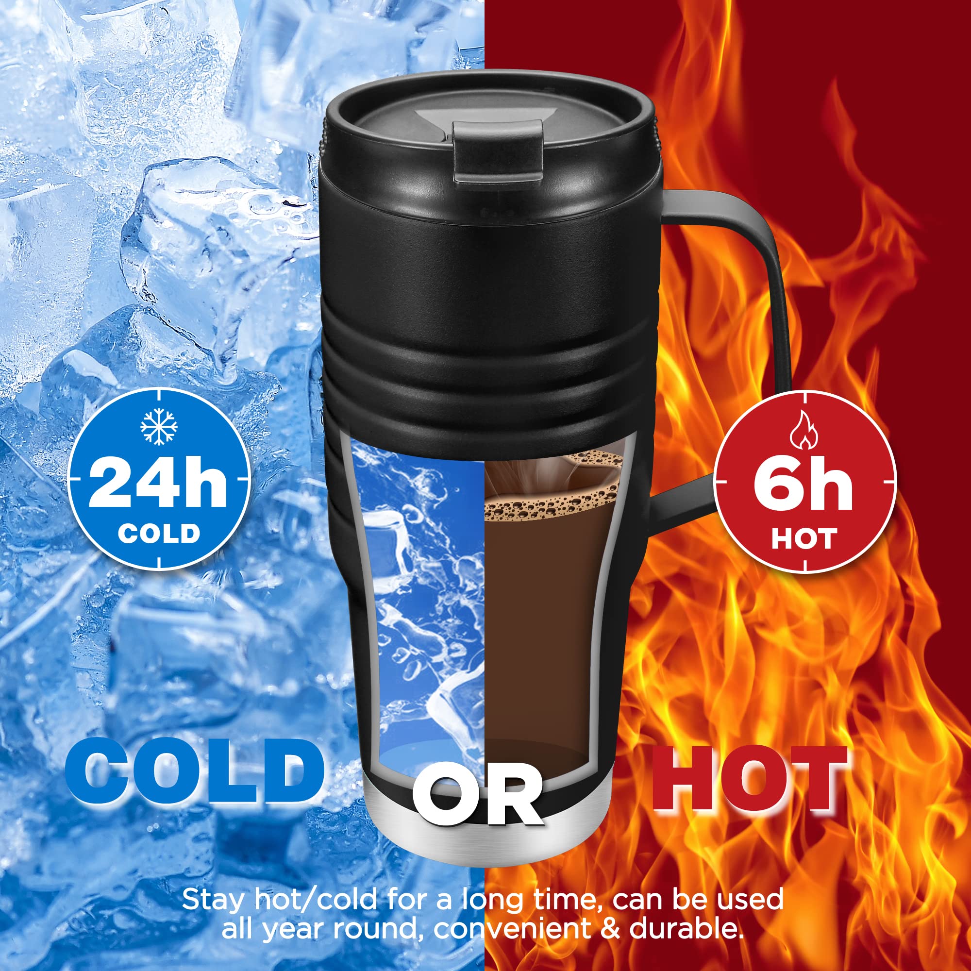 HAUSHOF mug in six colors with textured coating for secure grip