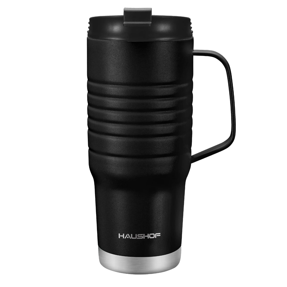 HAUSHOF 24oz travel mug with ergonomic handle for comfortable daily use