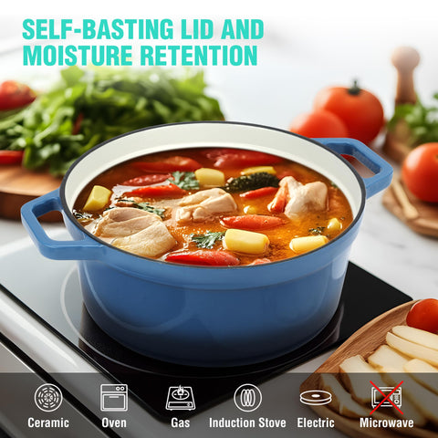 HAUSHOF blue cookware adds a vibrant accent to your kitchen.