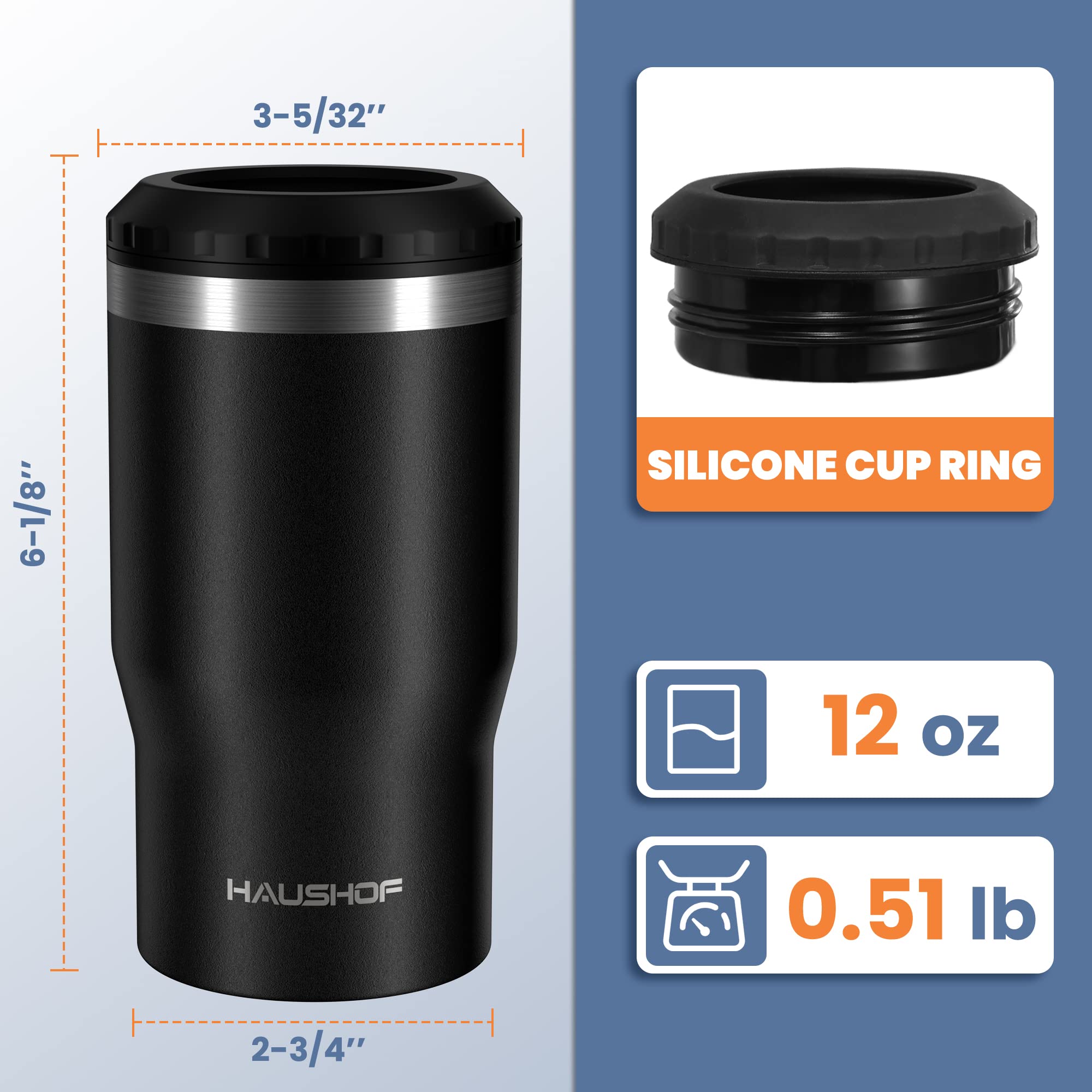 HAUSHOF double-wall vacuum insulation keeps drinks cooler longer on hikes