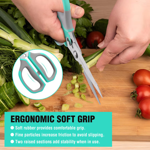 HAUSHOF multi-purpose kitchen scissors for meat, vegetables, and more
