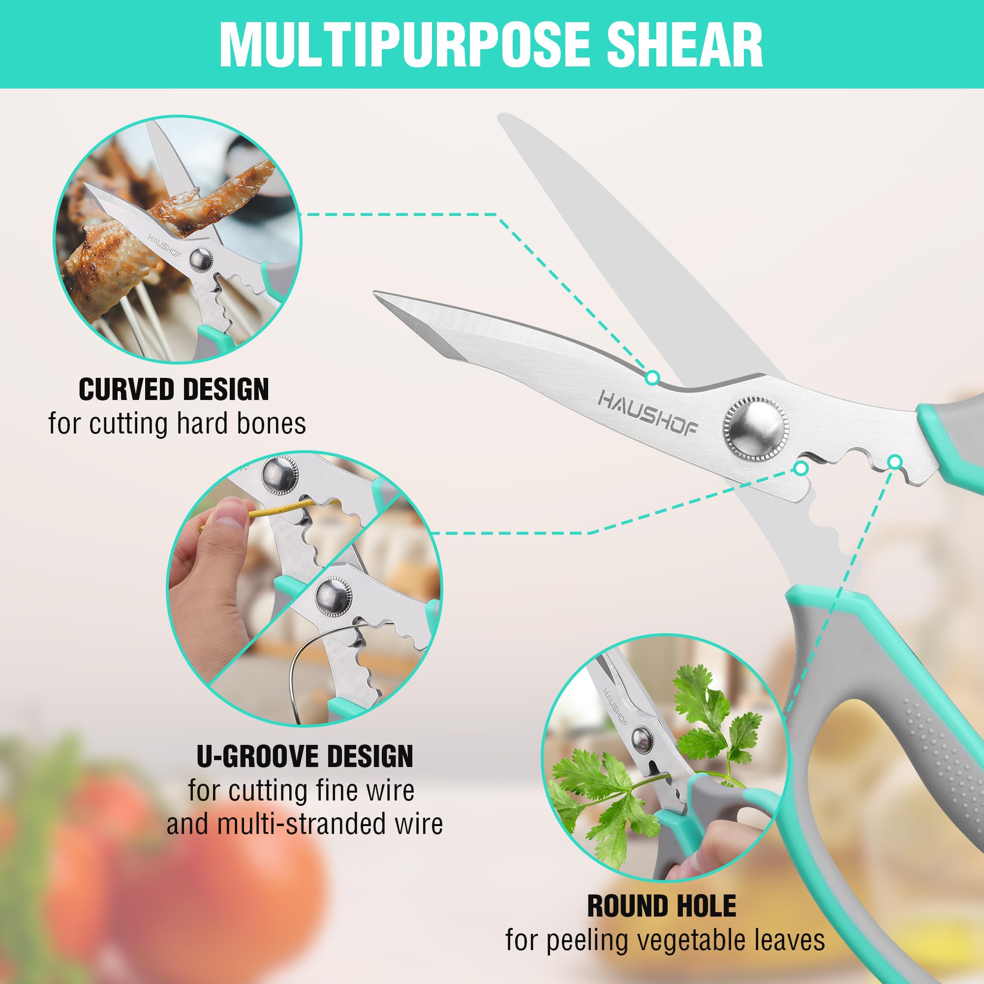 HAUSHOF U-groove design for cutting wires and fine materials