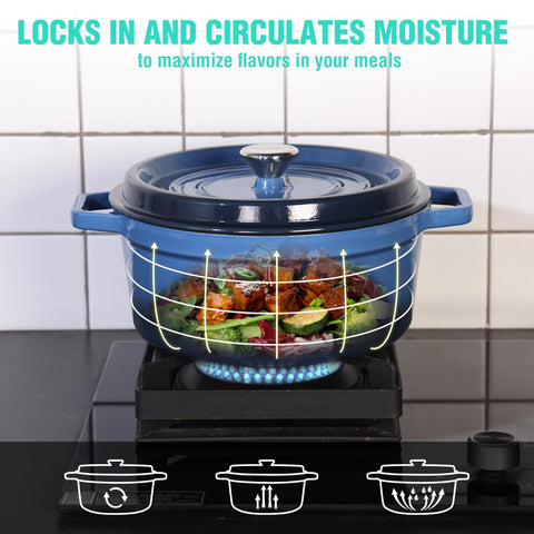 HAUSHOF pot forms a micro-pressure seal to lock in moisture and flavor.