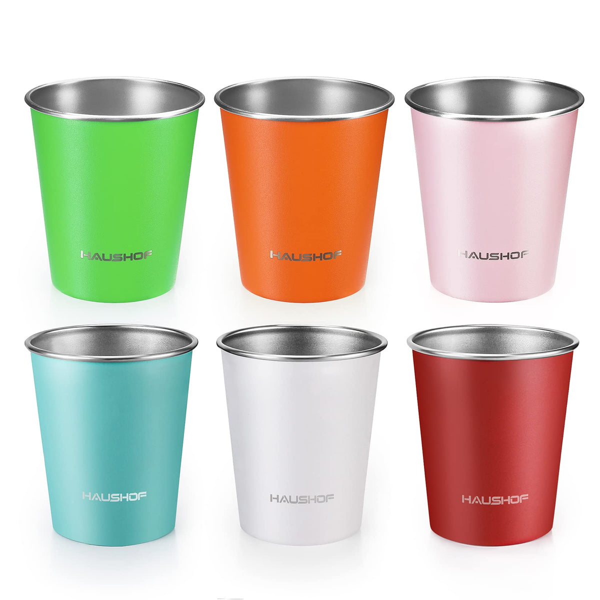 HAUSHOF pint cup close-up in stainless steel, durable and food-grade for everyday use