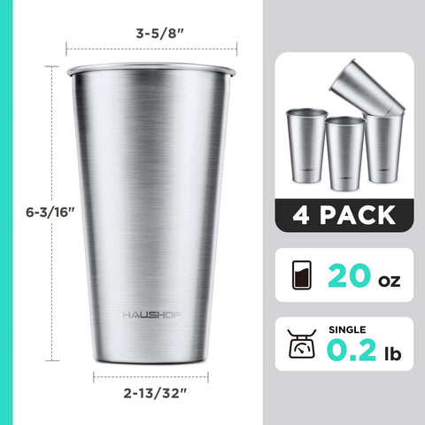 HAUSHOF Pint Cup keeps cold drinks refreshing for iced coffee and beer.